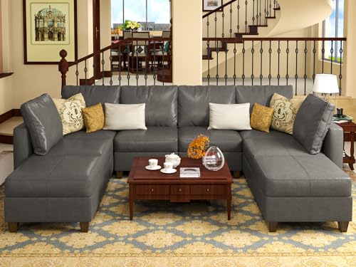 Rearrangeable Faux Leather Sectional